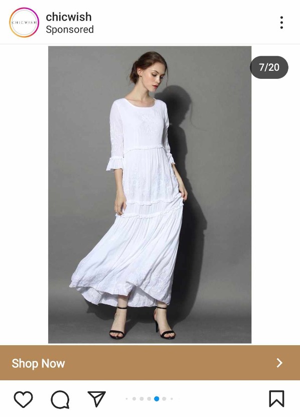 social media image of womens fashion brand