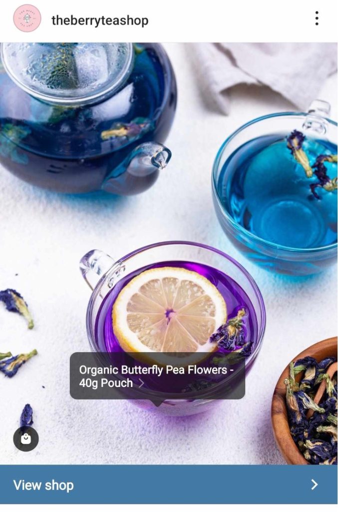 instagram for tea store